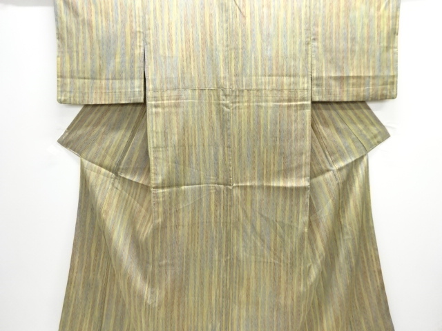 変わり縞模様織出しお召し着物